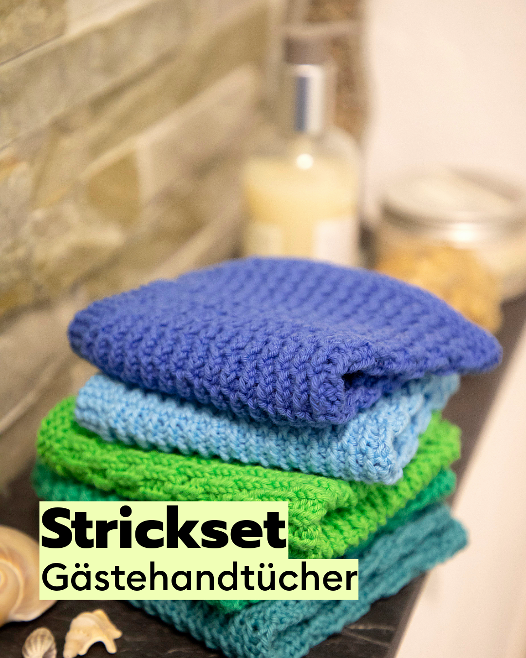 Strickset Gästehandtücher