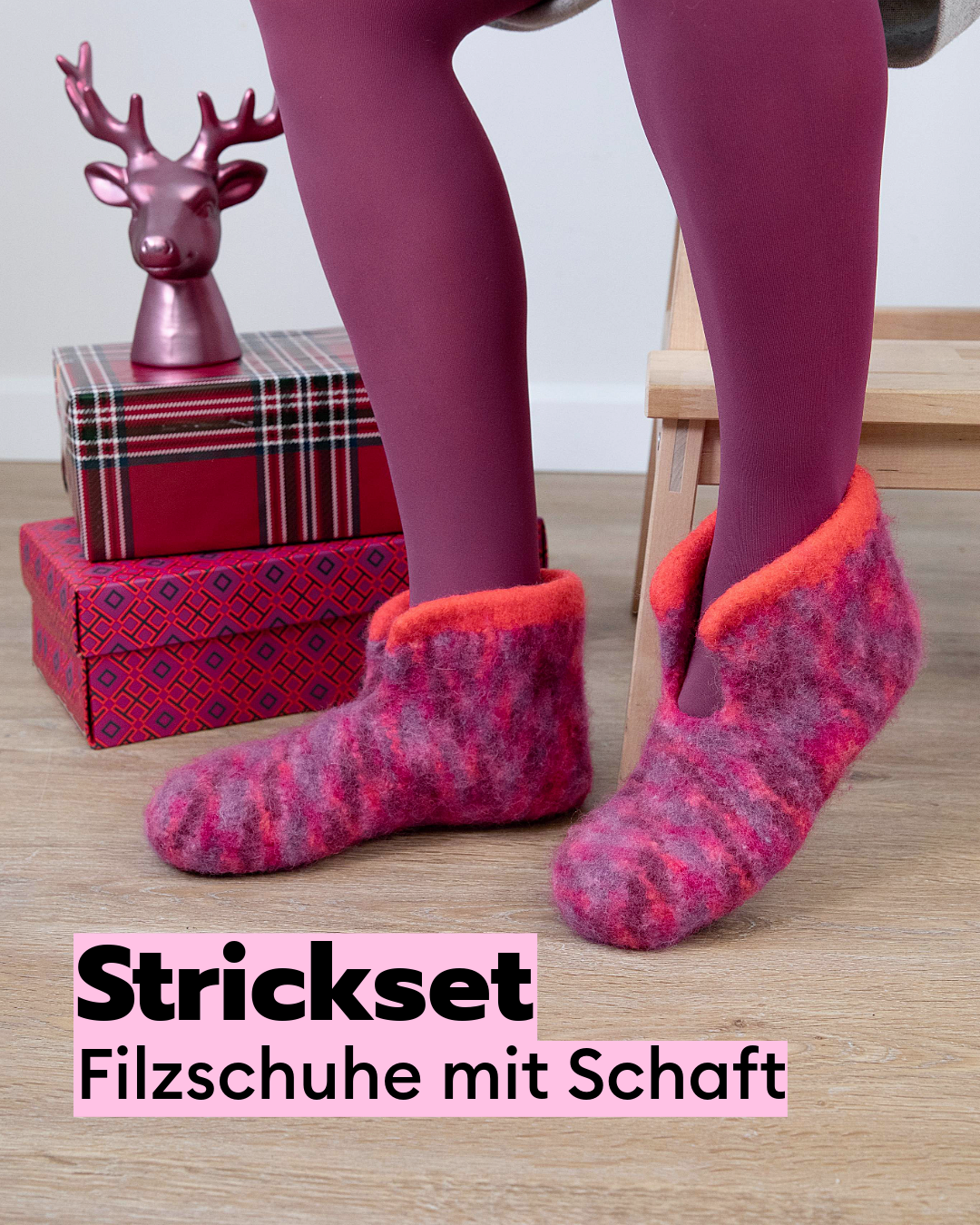 Filzset Hausschuhe