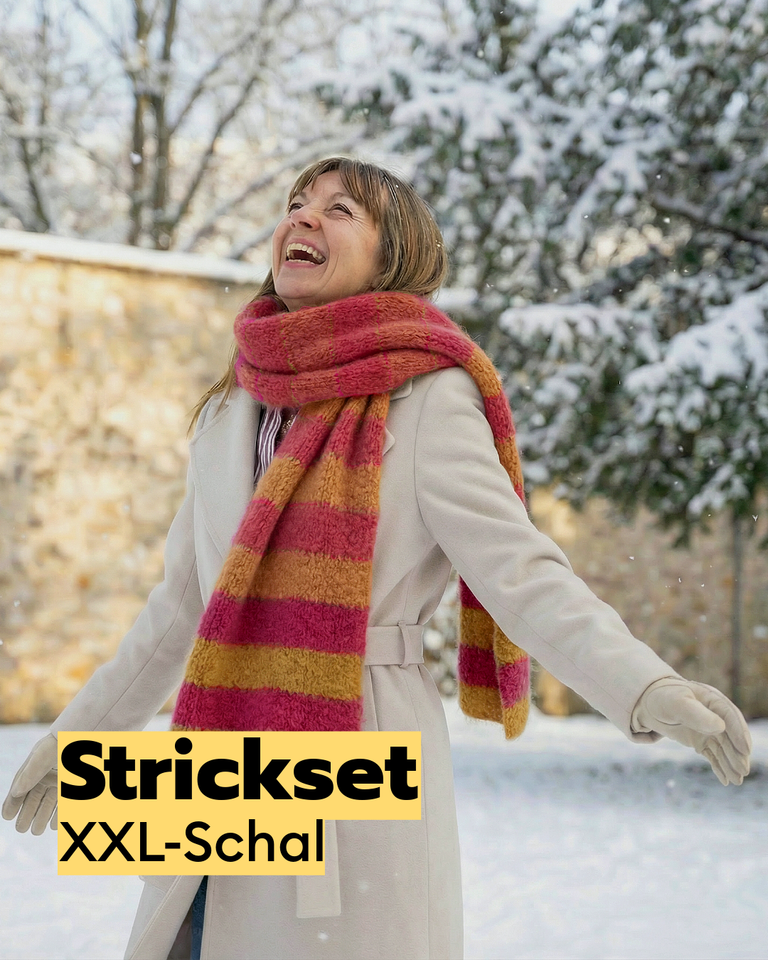 Strickset XXL-Schal Alpaca-Merino