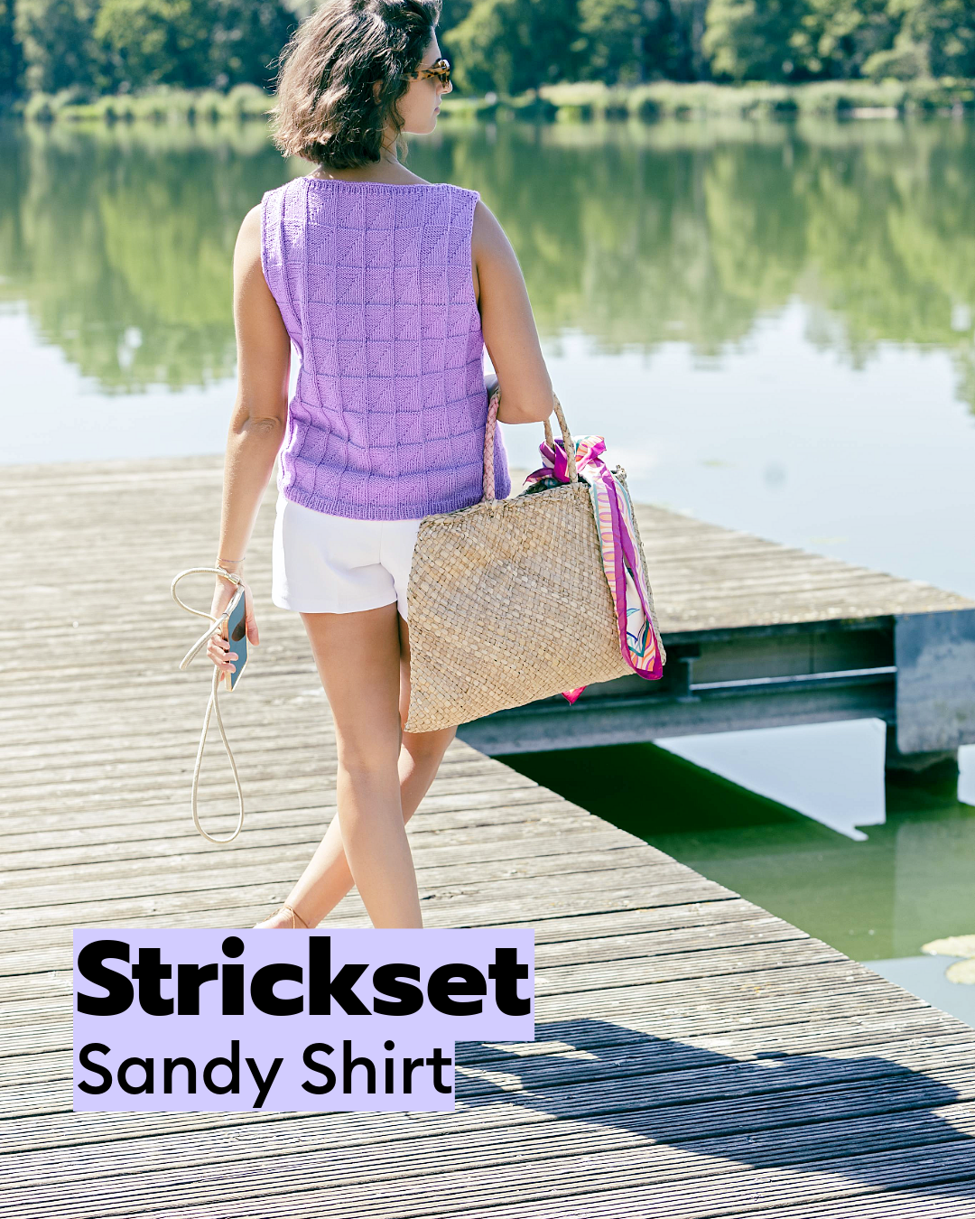 Knitting kit Sandy Shirt made from 100% cotton