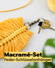 Macramé Set Feder-Schlüsselanhänger