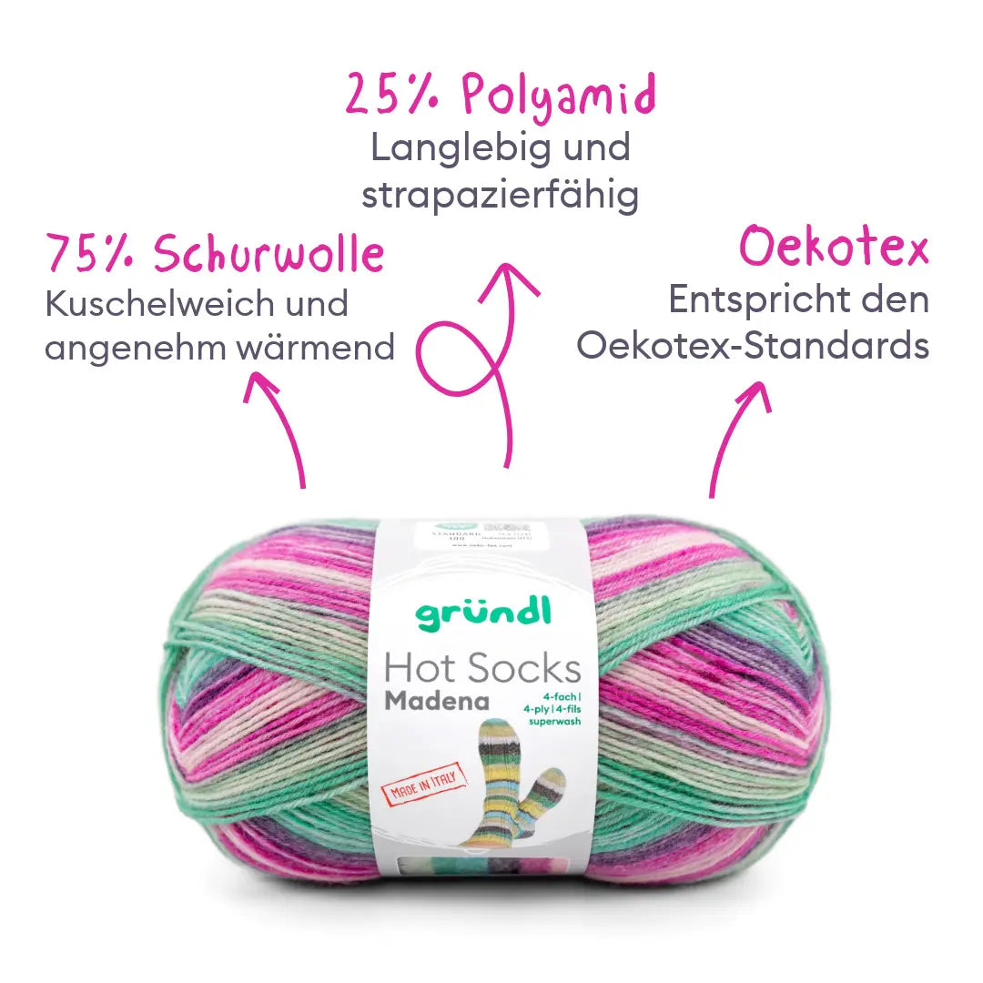 Strickset 7 x Hot Socks Madena