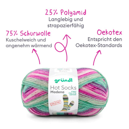 Strickset 7 x Hot Socks Madena