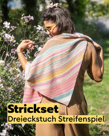 Strickset Streifenspiel Dreiecktuch