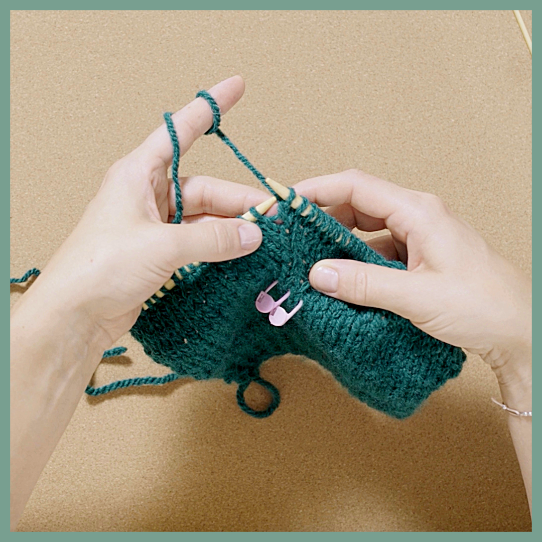 Strickschule 35 Maschen aus Querfaden zunehmen-7-3-07
