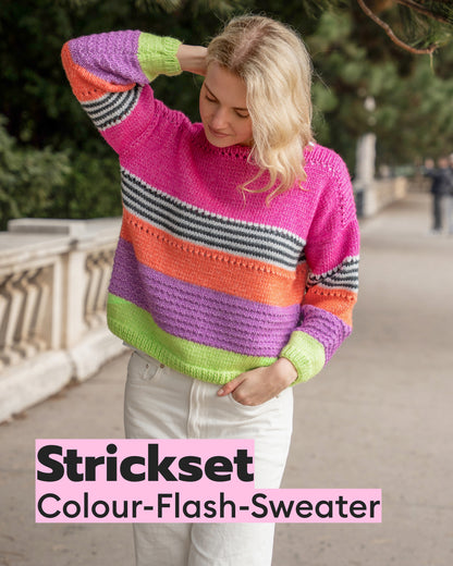 Strickset Color-Flash-Sweater