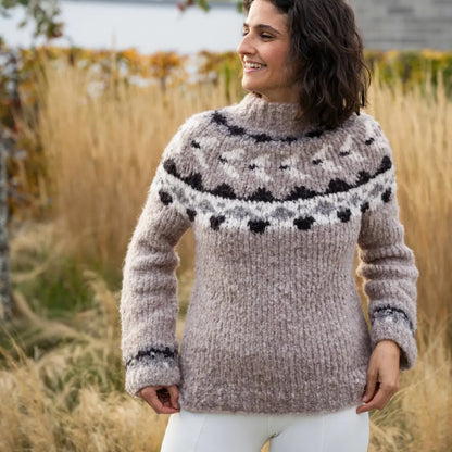 Strickset Jacquard-Pullover Top Down