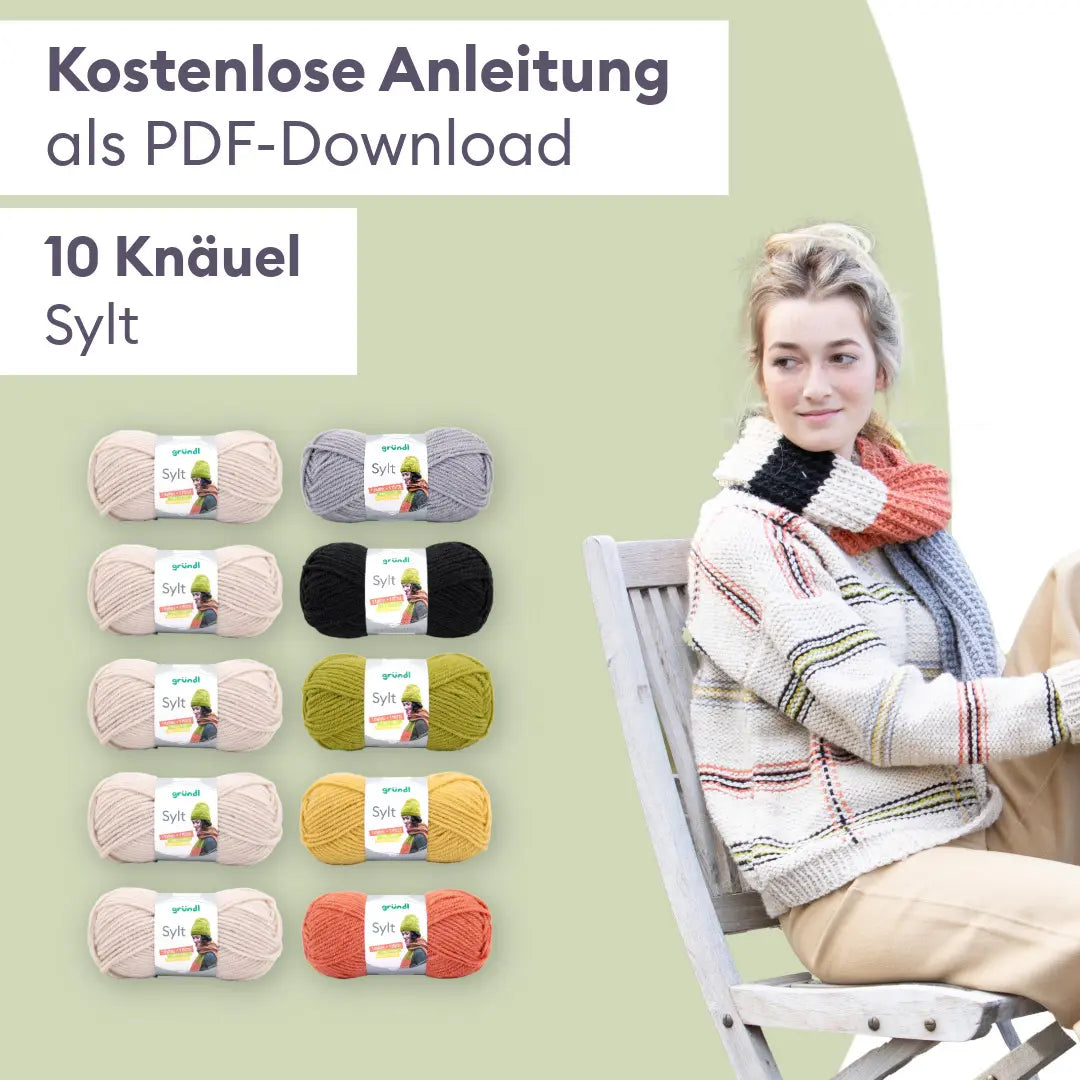 Strickset Pullover mit Karo-Muster