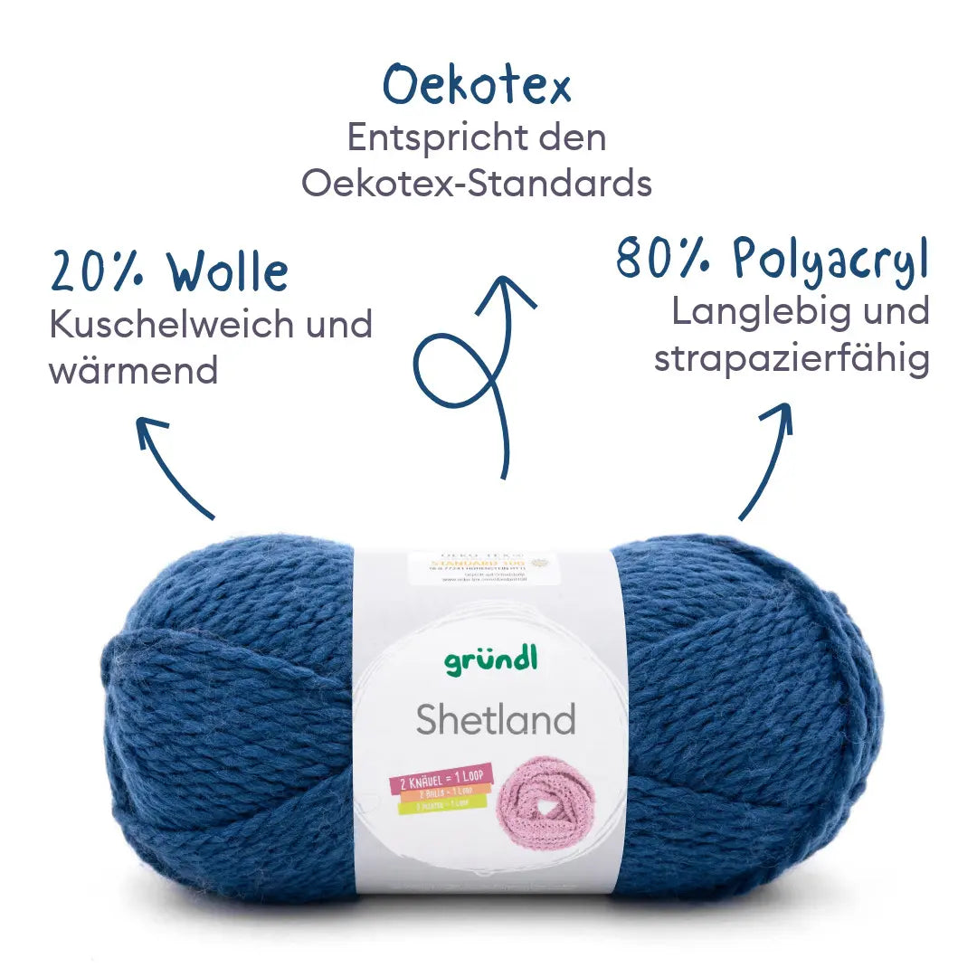 Kit de tricot Pull Shetland en demi-côtes anglaises
