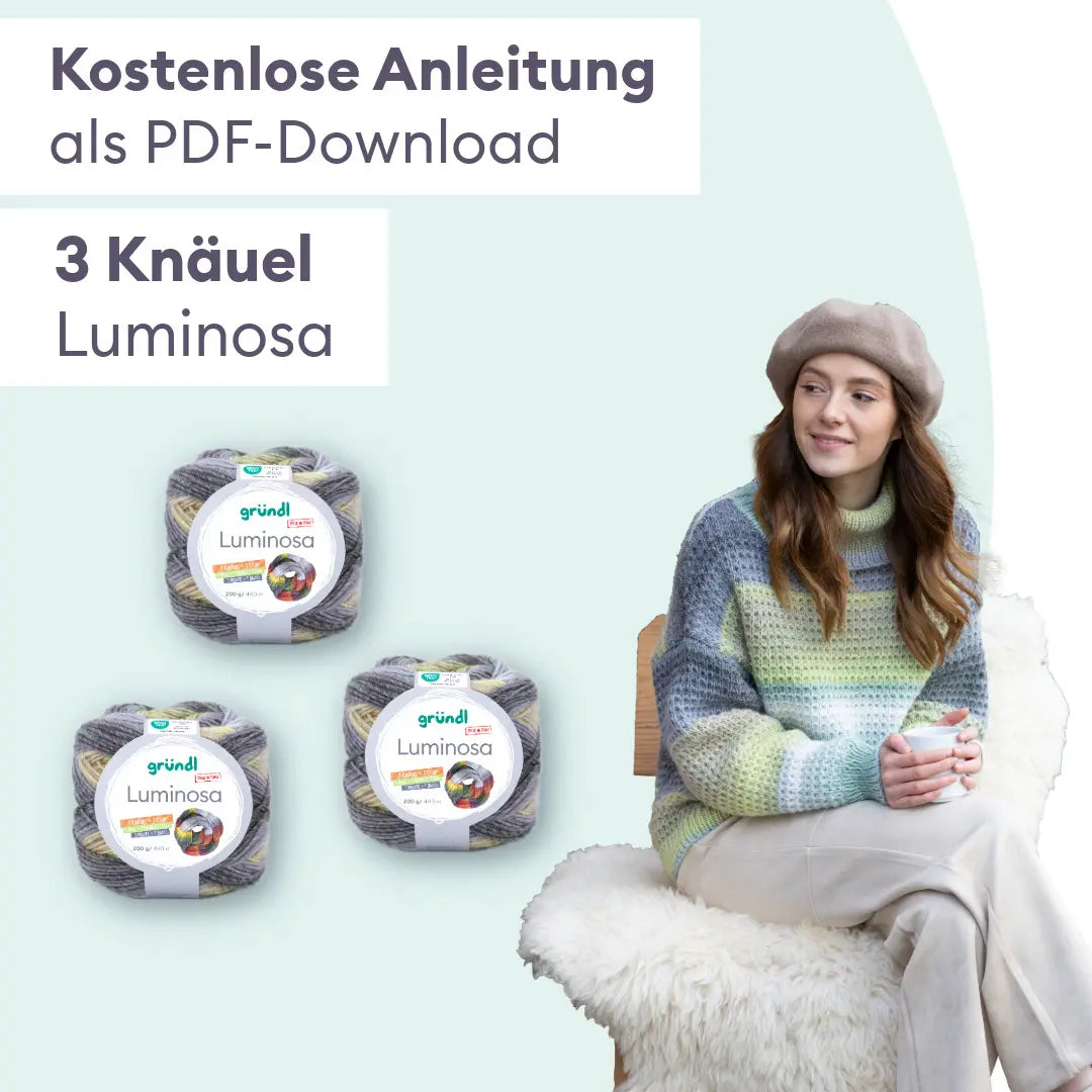 Strickset Pullover mit Hebemaschen