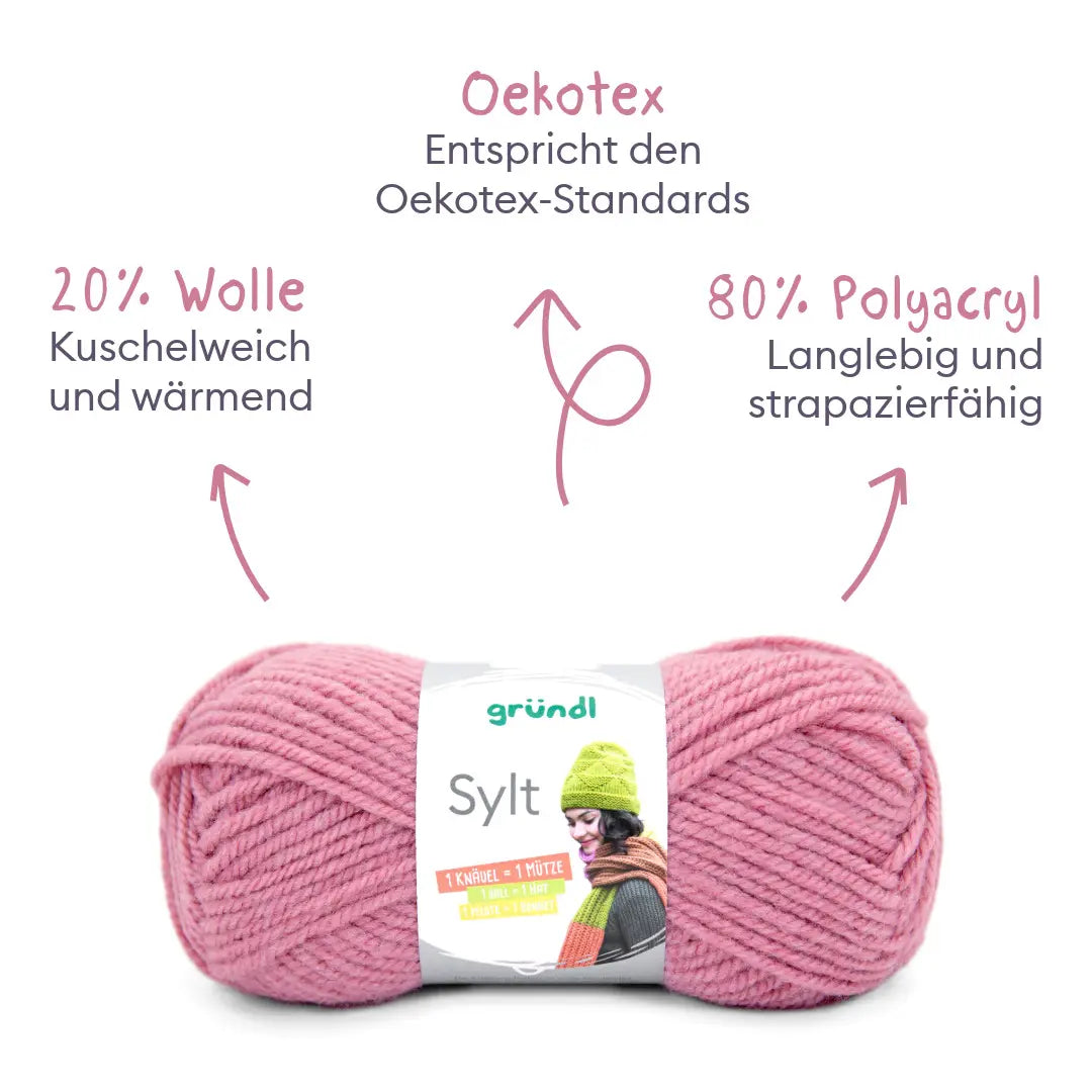 Kit de tricot Pull Sylt avec motif en relief