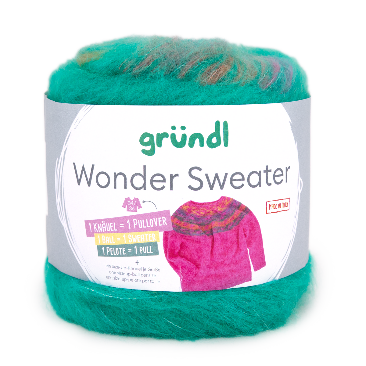 Knitting kit triangle scarf Falina made of Gründl Wonder Sweater