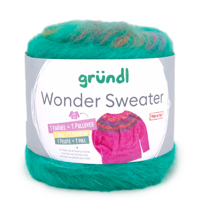 Knitting kit triangle scarf Falina made of Gründl Wonder Sweater