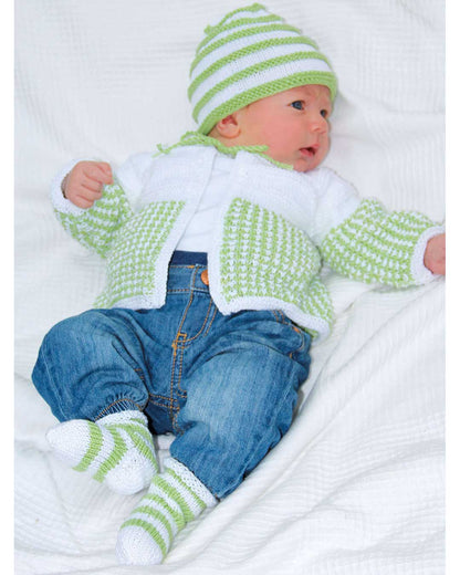 Anleitung Babyjäckchen, Mütze, Söckchen