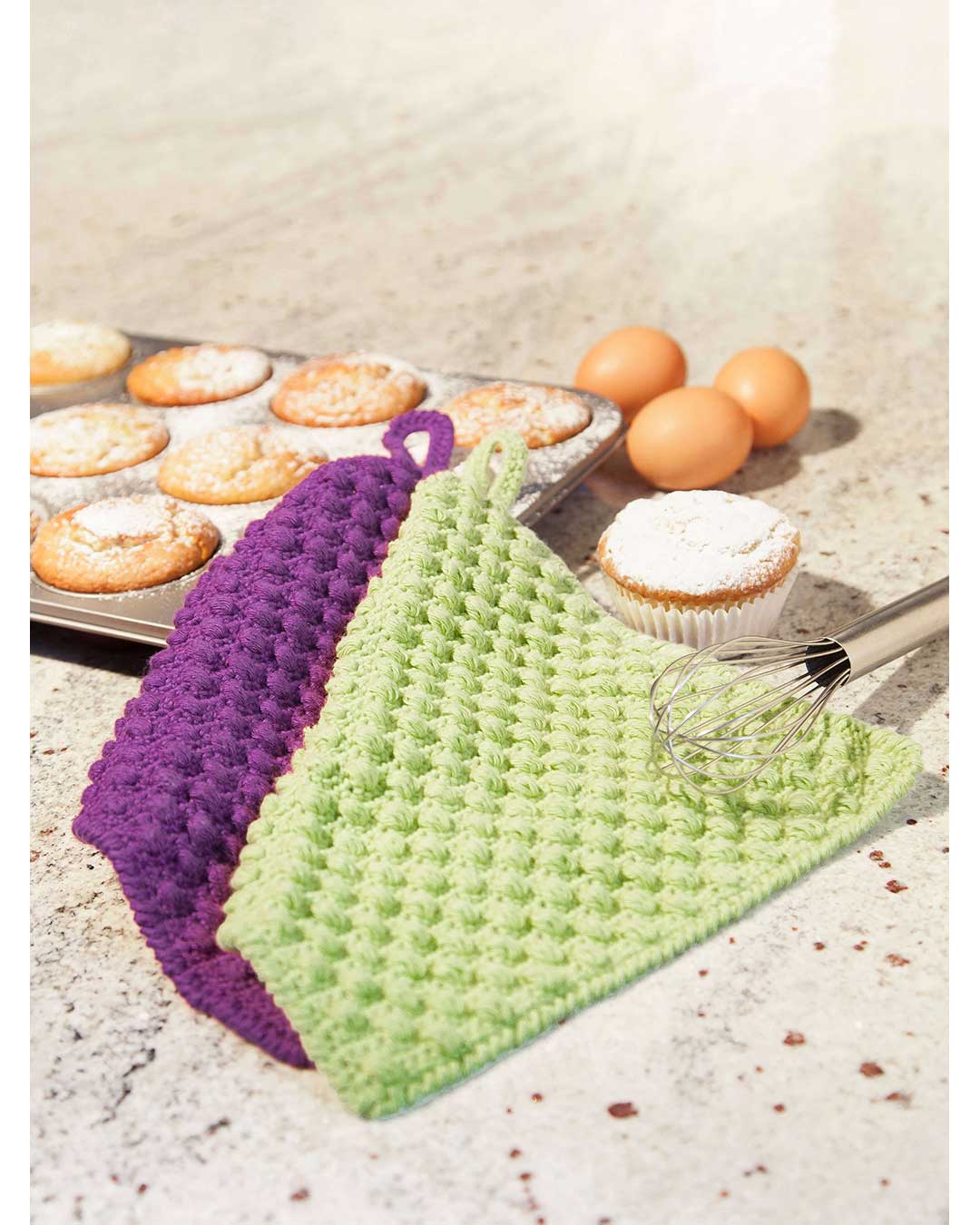 Topflappen mit Noppen
