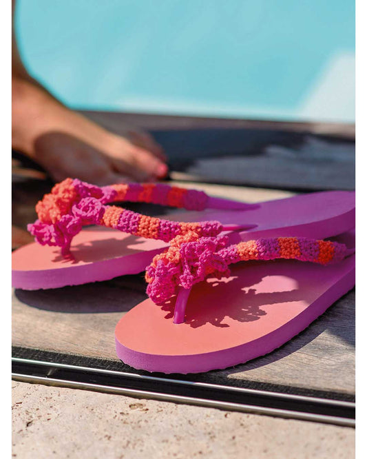 Anleitung Flip Flops mit Blume