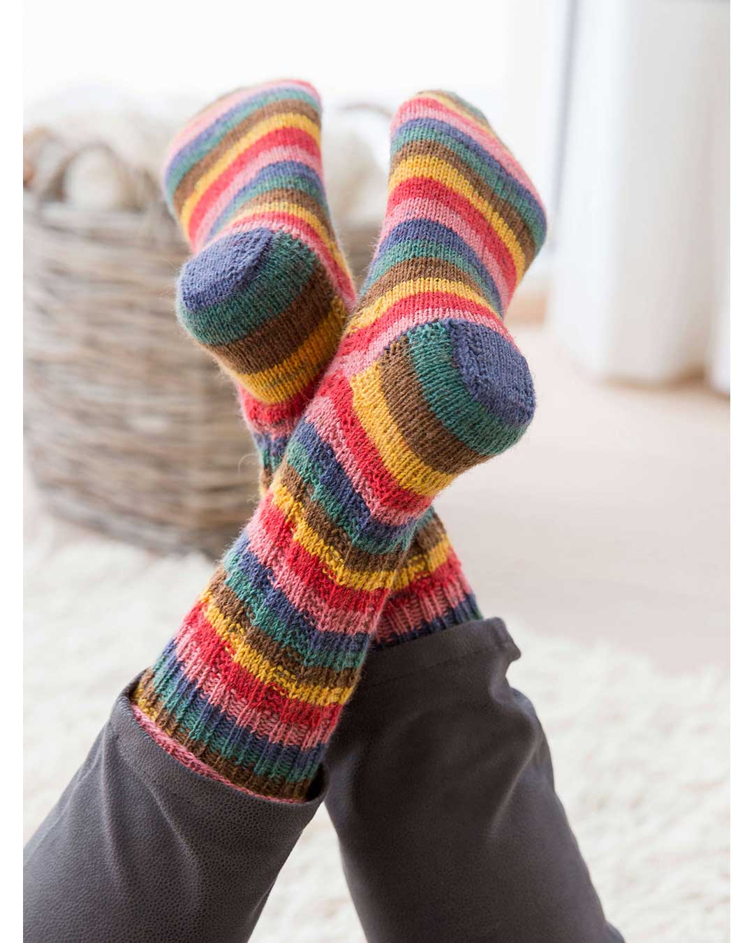 Anleitung Damensocken mit Krausrippen