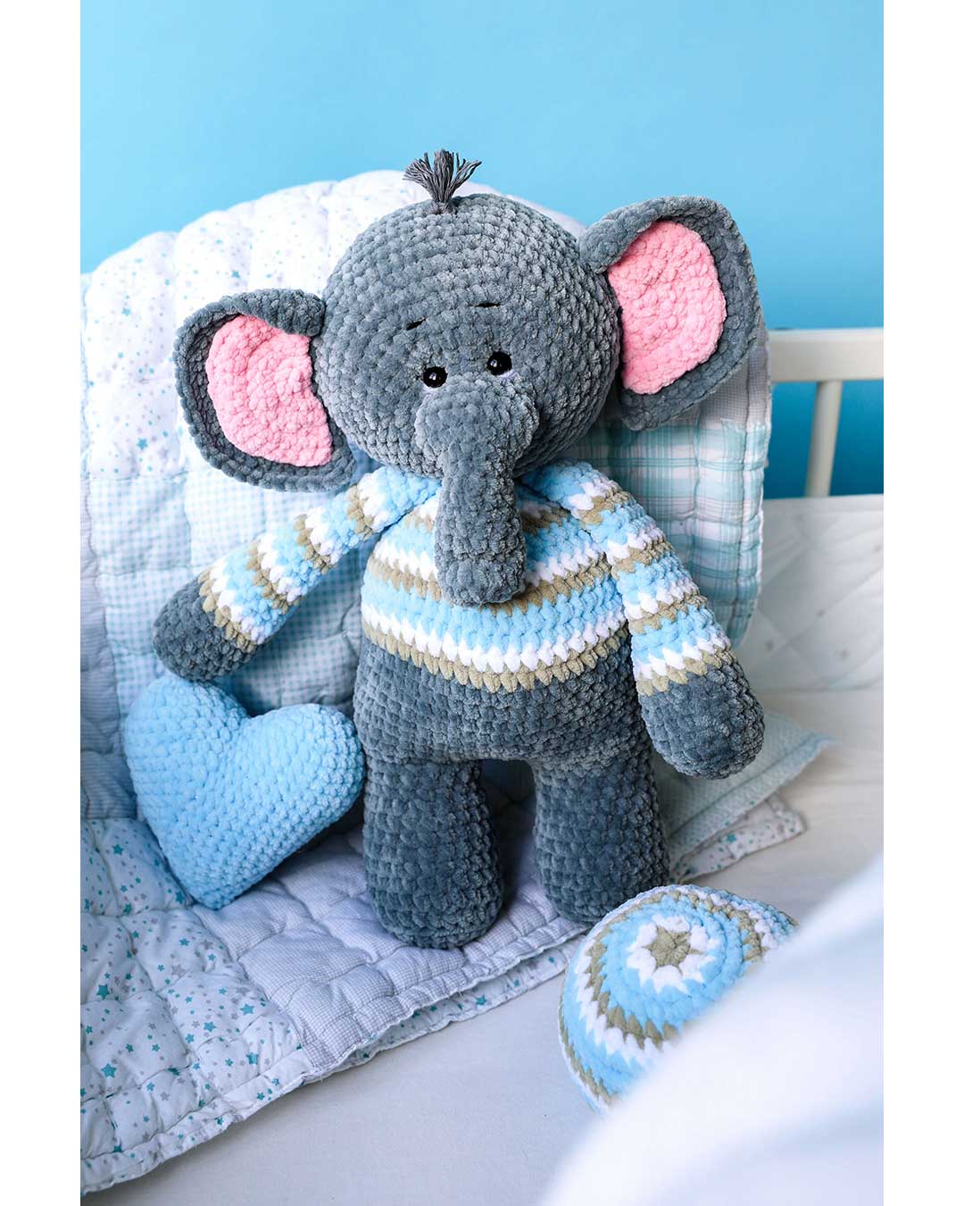Anleitung Häkelanleitung Kuscheltier Elefant Emil