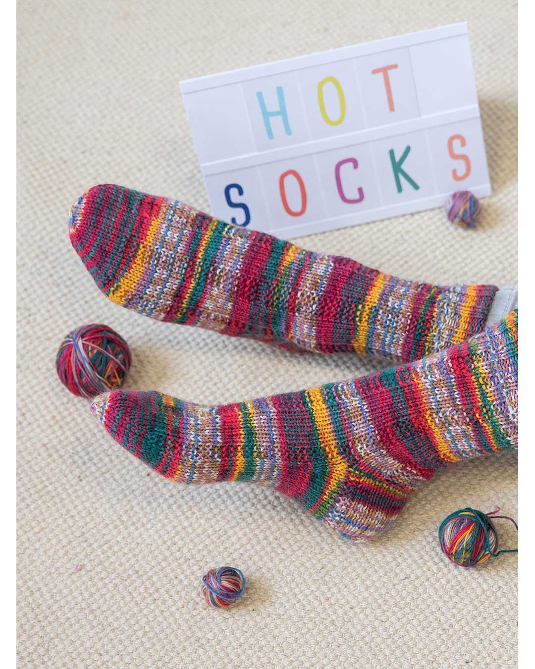 Socken mit Krausrippen