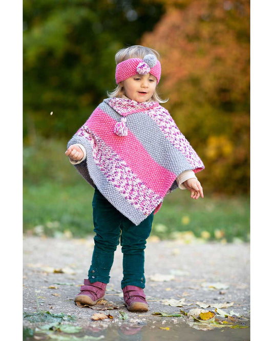 Kinderponcho und Stirnband