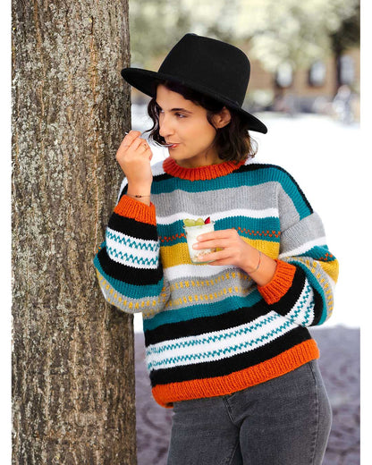 Pullover mit Streifen