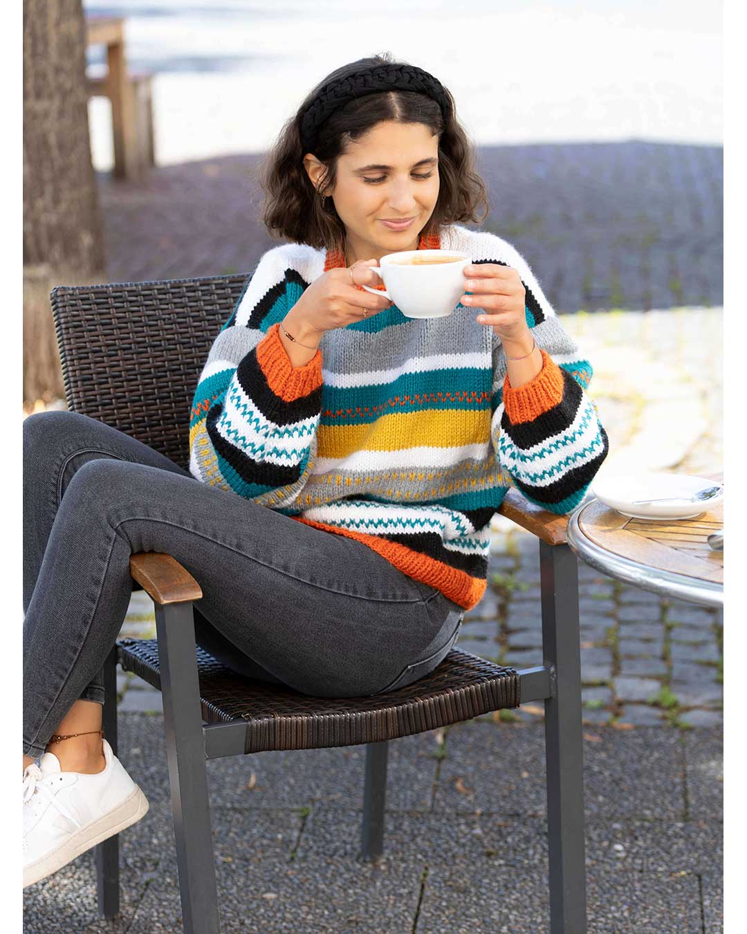 Pullover mit Streifen