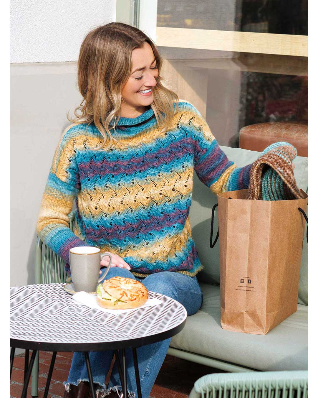 Anleitung Mirabella Pullover im Ajourmuster