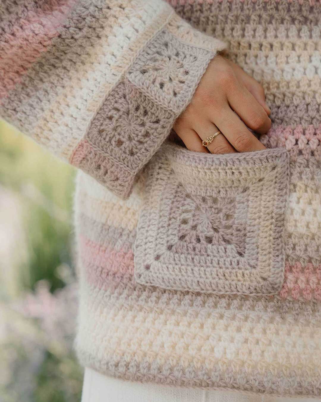 Häkelpulli mit Granny Squares