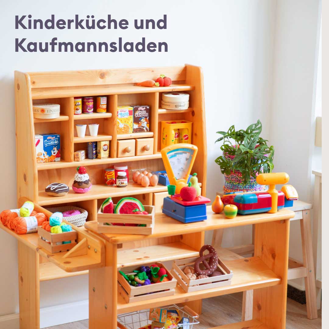 Häkelset Kinderküche und Kaufmannsladen