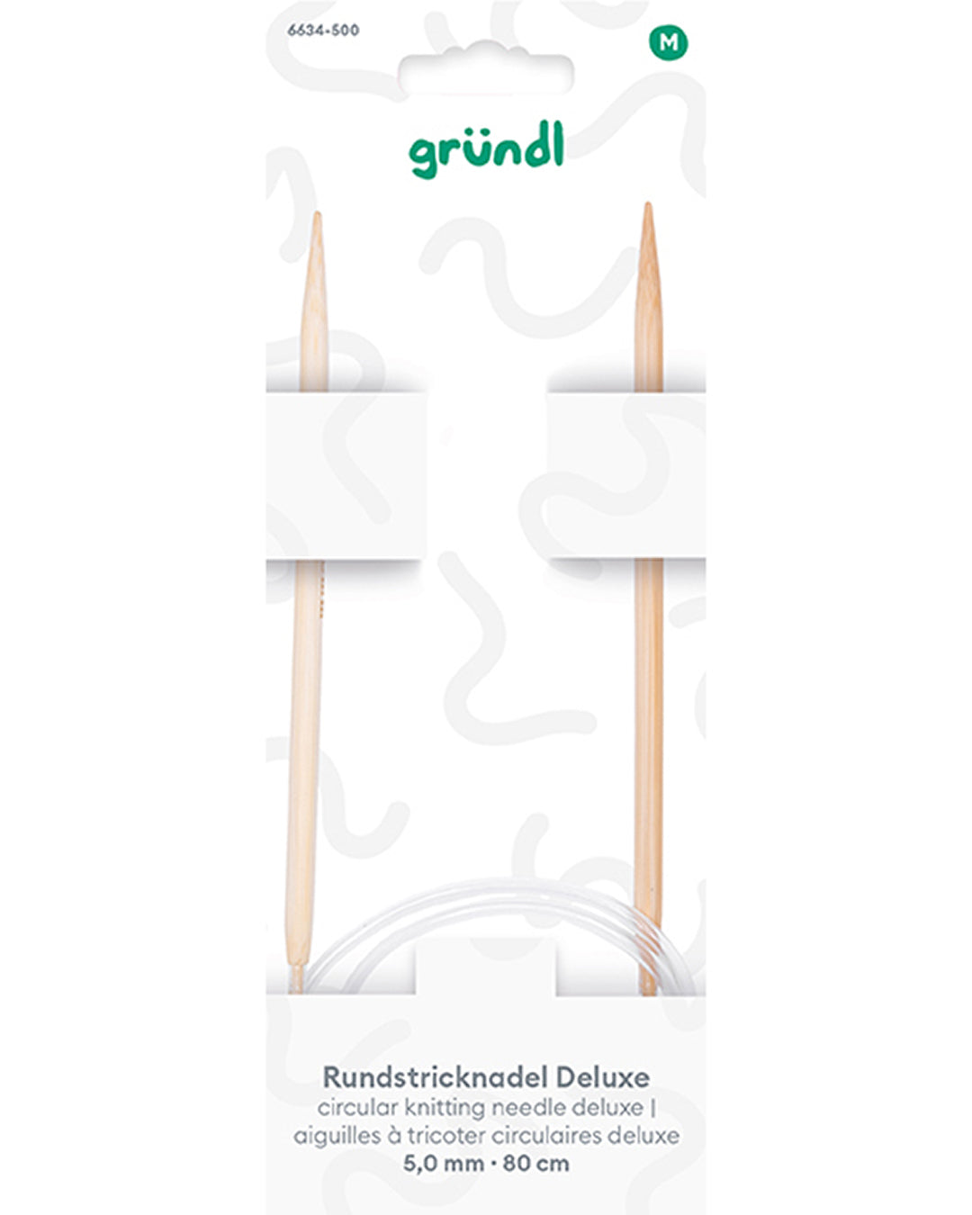 Deluxe circular knitting needle, 80 cm