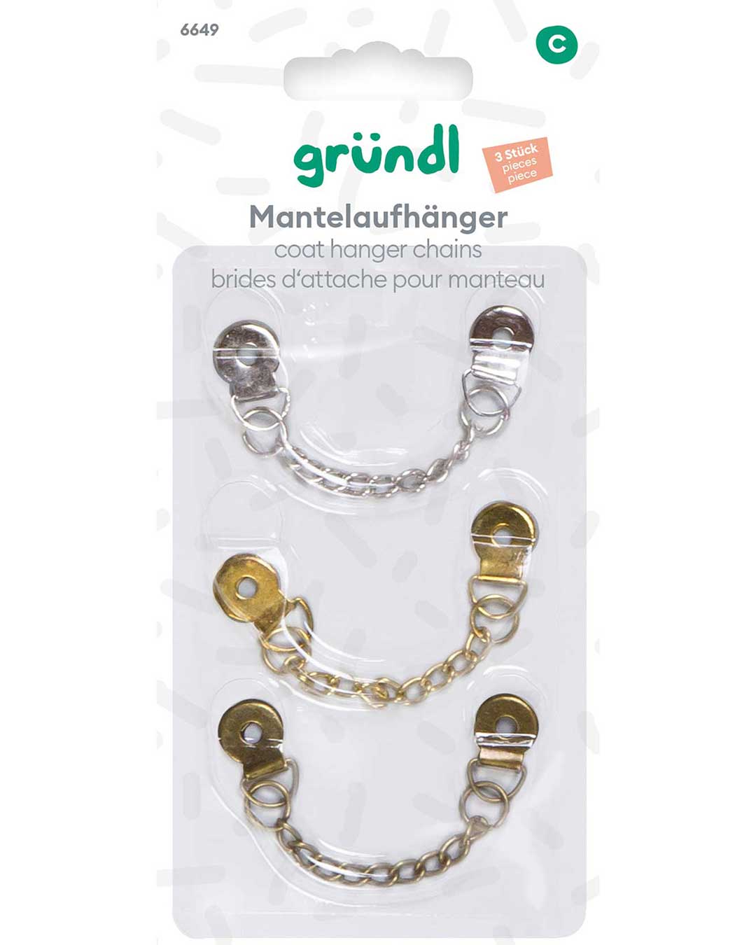 Mantelaufhänger, 3 Stück