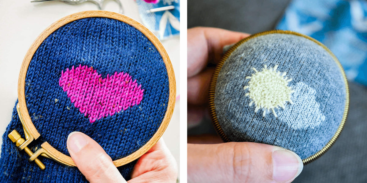 Kreativ Socken stopfen mit Sarah von @ein_koffer_voll_wolle