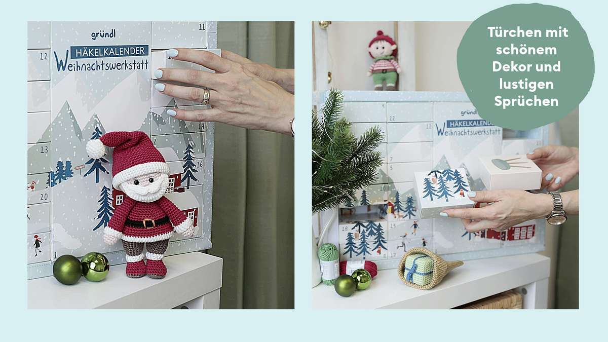 Adventskalender zum Häkeln – in 24 Tagen deine eigene Weihnachtswerkstatt häkeln